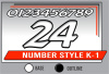 PRINTED NUMBER SET K-1